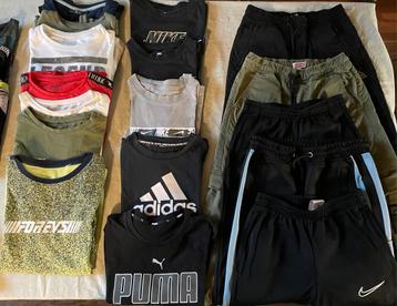 Stoer 134/140 jongens kledingpakket 38delig Nike, Adidas etc beschikbaar voor biedingen