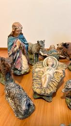 Brocante antiek kerstgroep beelden kerst, Antiek en Kunst, Ophalen of Verzenden