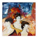 Uniek schilderij van Dário Bosa - 90 x 90, Ophalen of Verzenden