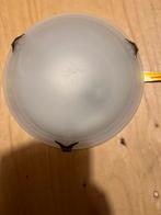 Plafonnière Melkglas Wit Marmer - Diameter 30cm, Ophalen of Verzenden, Zo goed als nieuw, Glas