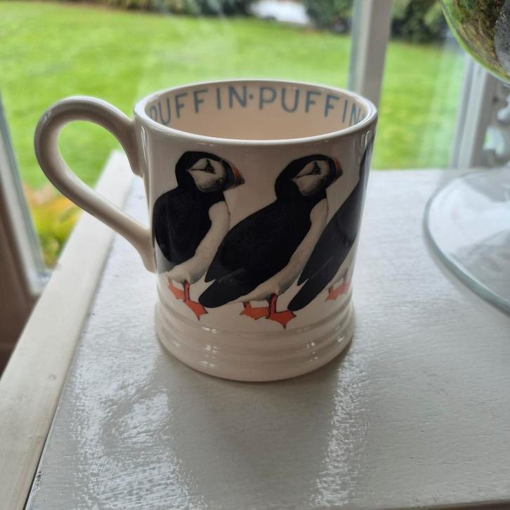 Emma Bridgewater mok 0.5 1/2pt Puffin, Huis en Inrichting, Keuken | Servies, Kop(pen) en/of Schotel(s), Overige stijlen, Aardewerk