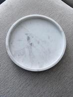 Marmeren decoratief dienblad, Ophalen of Verzenden, Zo goed als nieuw, Rond, Metaal