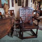 Engelse eiken Wainscot chair 17e eeuw., Ophalen of Verzenden