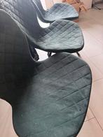 Gratis Eetkamerstoelen, Huis en Inrichting, Stoelen, Gebruikt, Drie, Ophalen of Verzenden, Groen fluweel