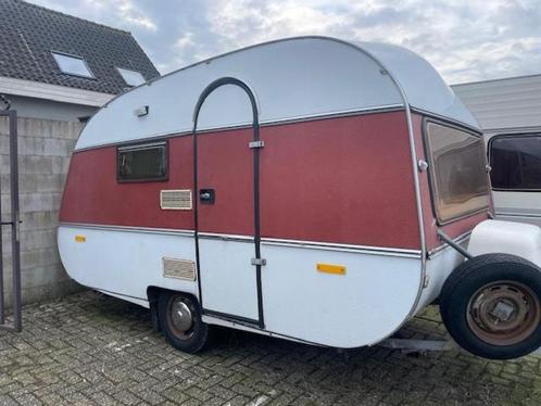 SMV 380 uit 1980; rond+treinzit luifel; net en droog, Caravans en Kamperen, Caravans, Bedrijf, tot en met 3, 500 - 750 kg, Treinzit