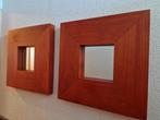 2 kersenhouten spiegels met dikke lijsten (GUSTA IKEA), Ophalen, Rechthoekig, Minder dan 50 cm, Minder dan 100 cm