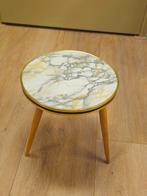 Vintage Marmer Plantentafeltje Tafeltje Bijzettafeltje, Ophalen of Verzenden
