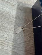 Zilveren ketting hartje, Sieraden, Tassen en Uiterlijk, Met hanger, Ophalen of Verzenden, Zo goed als nieuw, Zilver