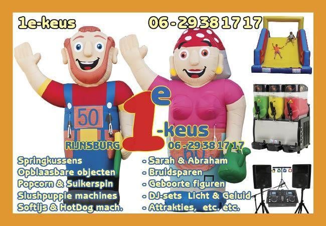 SARAH & ABRAHAM pop als klusser of tuinier, Hobby en Vrije tijd, Feestartikelen | Verhuur, Zo goed als nieuw, Abraham of Sarah