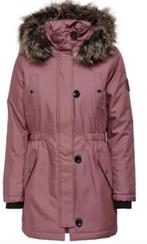 Elegante Mauve Parka 'IRIS' met Faux Bont - Maat XL, Only, Maat 46/48 (XL) of groter, Ophalen of Verzenden, Roze