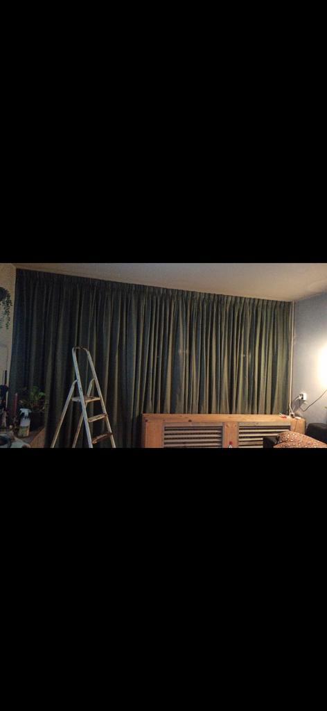 Gordijnen/inbetween, Huis en Inrichting, Stoffering | Gordijnen en Lamellen, Zo goed als nieuw, 200 cm of meer, 200 cm of meer