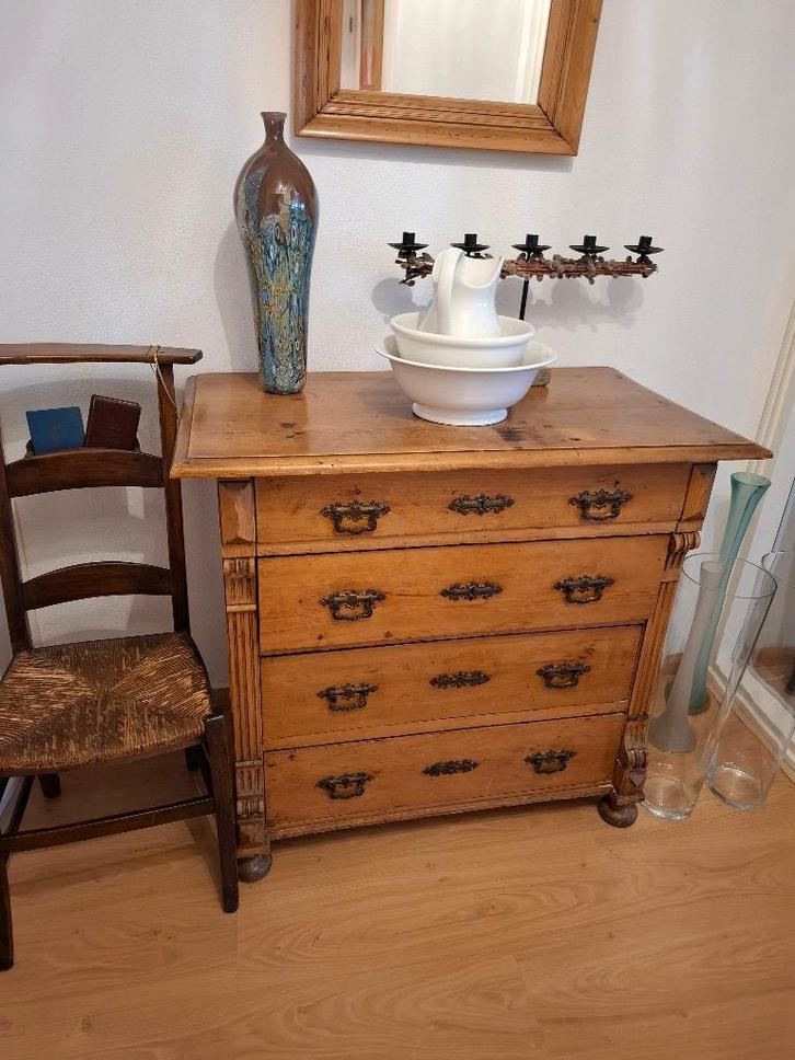 Grenen ladenkast, 4 laden!!, Huis en Inrichting, Kasten | Ladekasten, Gebruikt, Minder dan 100 cm, 50 tot 100 cm, 50 tot 75 cm