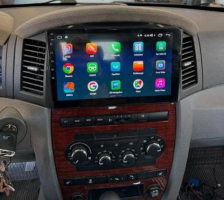 Apple carplay Navigatie Jeep cherokee 2010 android 14 usb, Auto diversen, Autoradio's, Nieuw, Ophalen of Verzenden
