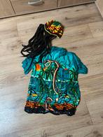 Rasta Kostuum  maat M met Pruik en baret - Carnaval, Ophalen of Verzenden, Gedragen, Maat 52/54 (L), Overige kleuren