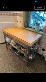 IKEA Werkbank - Praktisch en Stijlvol!, Gebruikt, 100 tot 150 cm, Bruin, Ophalen of Verzenden