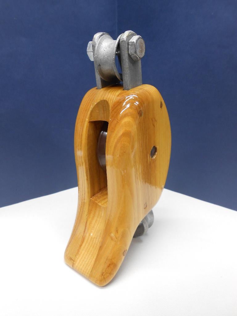 Houten Hakblok grootschootblok enkelschijfs + hondsvot 12mm, Watersport en Boten, Accessoires en Onderhoud, Ophalen of Verzenden