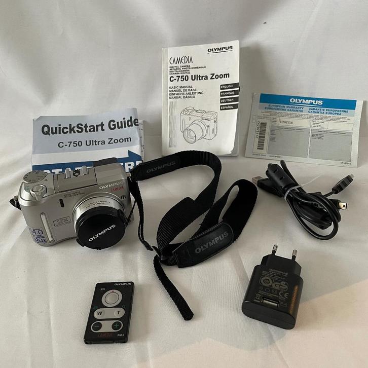 Olympus C-750 Ultra Zoom digitale camera, Audio, Tv en Foto, Fotocamera's Digitaal, Zo goed als nieuw, Compact, Olympus, 8 keer of meer