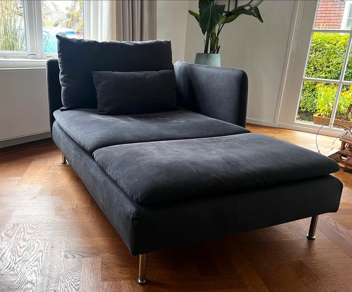 Grijs Ikea Soderhamn Chaise Lounge Bankje met armleuning, Huis en Inrichting, Banken | Sofa's en Chaises Longues, Zo goed als nieuw