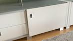 Modern TV meubel, wit, Ophalen, 150 tot 200 cm, Zo goed als nieuw, Minder dan 100 cm