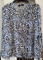 Enjoy blouse blauw, zwart, taupe, mt. L, Blauw, Maat 42/44 (L), Enjoy, Ophalen of Verzenden