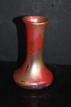 Oude Vaas Rood Goudkleurig Carnaval glas Regenboogglas, Ophalen of Verzenden, Rood, Glas, Minder dan 50 cm