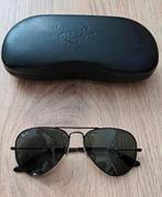 Ray-ban zonnebril zwart Aviator RB3025 large met doos, Gebruikt, Zonnebril, Zwart, Ophalen of Verzenden