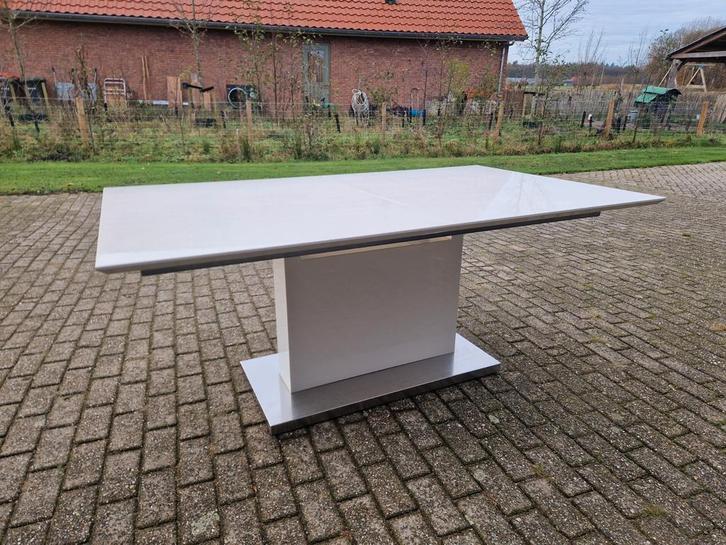 Grote, moderne eetkamertafel, Huis en Inrichting, Tafels | Eettafels, Gebruikt, 100 tot 150 cm, 150 tot 200 cm, Vijf personen of meer