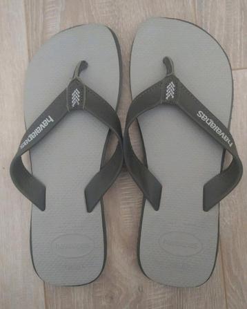 Havaianas met leren bandjes maat 43-44. Nieuw 