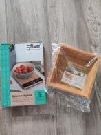 Nieuwe bamboe weegschaal + Nieuw bakje

Nieuw, Ophalen of Verzenden, Nieuw
