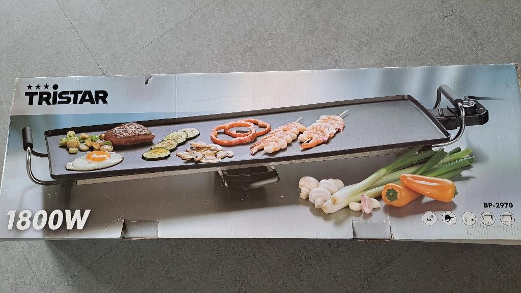 grilplaat Tristar BP-2970, Ophalen of Verzenden, Zo goed als nieuw, Tafelgrill