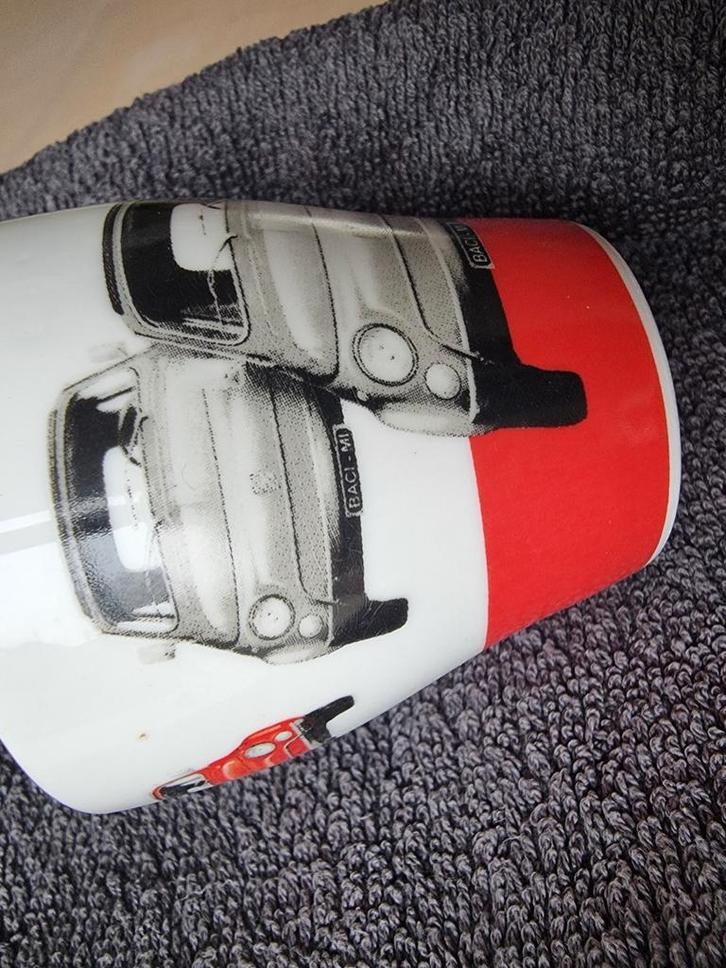 Espressokopje Fiat 500 met Lepel, Huis en Inrichting, Keuken | Keukenbenodigdheden, Zo goed als nieuw, Ophalen of Verzenden