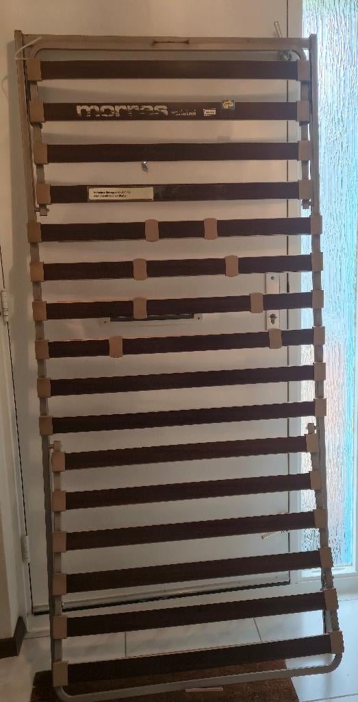 Set van 2 MORRES verstelbare lattenbodems, Huis en Inrichting, Slaapkamer | Matrassen en Bedbodems, Ophalen, Gebruikt, 90 cm, Eenpersoons