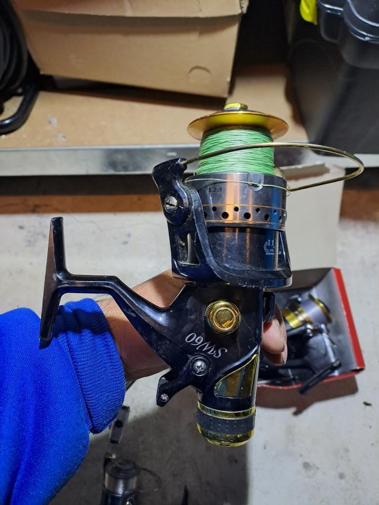 Set van 4 vismolens, Watersport en Boten, Hengelsport | Algemeen, Ophalen, Gebruikt, Molen