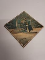 Oude foto op hout - Staphorst, Antiek en Kunst, Antiek | Wandborden en Tegels, Ophalen of Verzenden