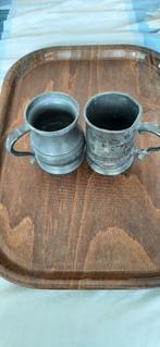 2 Vintage Tinnen Kannetjes 1/2 Pint met merkteken., Ophalen of Verzenden