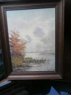 Charles COUNHAYE, Mooi gesigneerd waterlandschap, Minder dan 50 cm, Gebruikt, Oorspronkelijke maker, Ophalen of Verzenden