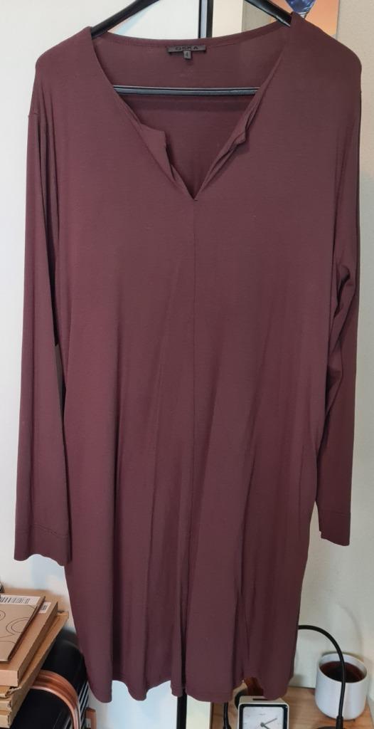 Comfort jurk van OSKA, maat4, Kleding | Dames, Jurken, Zo goed als nieuw, Maat 46/48 (XL) of groter, Bruin, Knielengte, Verzenden