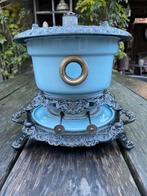 Babyblauw Haller petroleumstel 2 pits, Antiek en Kunst, Antiek | Emaille, Ophalen of Verzenden