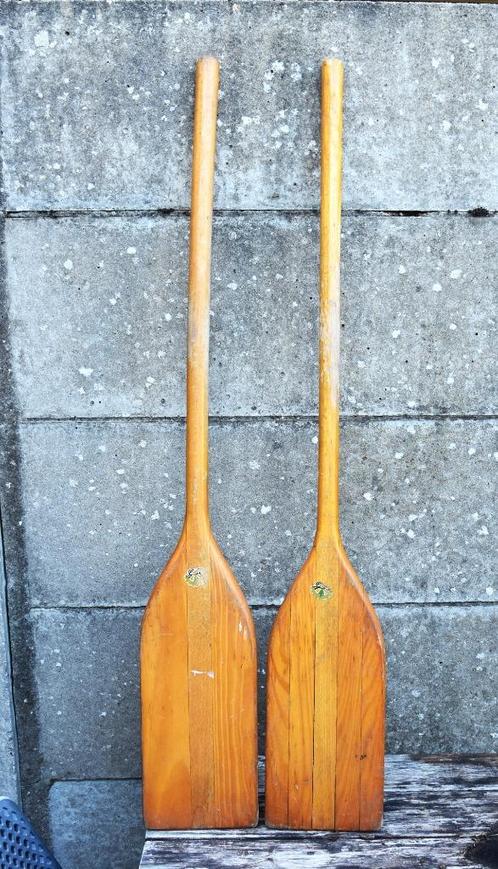Vintage Houten Peddels, Watersport en Boten, Peddels, Gebruikt, Enkelbladige peddel, Ophalen