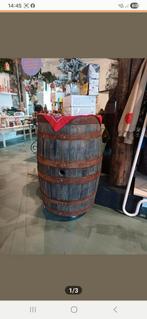 Houten wijnvat / decoratievat op wielen, Tuin en Terras, Regentonnen, Ophalen of Verzenden