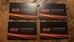 4 VUE bioscoopkaarten, Eén persoon, Vrijkaartje specifieke film