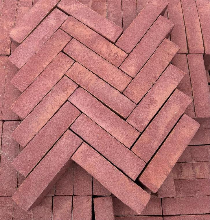 Gebakken Waalformaat Rood Strak, Tuin en Terras, Tegels en Klinkers, Nieuw, Klinkers, Overige materialen, 10 m² of meer, Ophalen of Verzenden