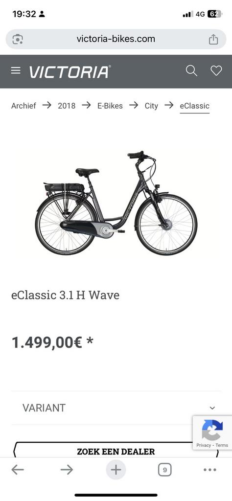 Victoria elektrische fiets, Fietsen en Brommers, Elektrische fietsen, Zo goed als nieuw, Overige merken, 51 tot 55 cm, Ophalen