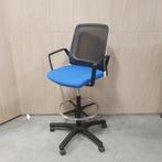 Interstuhl extra hoge instelbare bootstoel - blauwe stof/zw, Niet ingevuld, Gebruikt, Niet ingevuld, Niet ingevuld