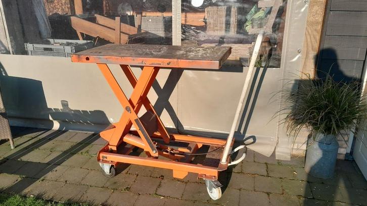 Heftafel transportkar magazijnwagen schaarlift REMA 500 kg, Doe-het-zelf en Verbouw, Transportwagens, Zo goed als nieuw, Transportkar