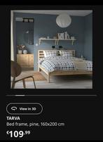 Ikea Tarva bed zonder lattenbodem, Ophalen, Gebruikt, Bruin, Tweepersoons