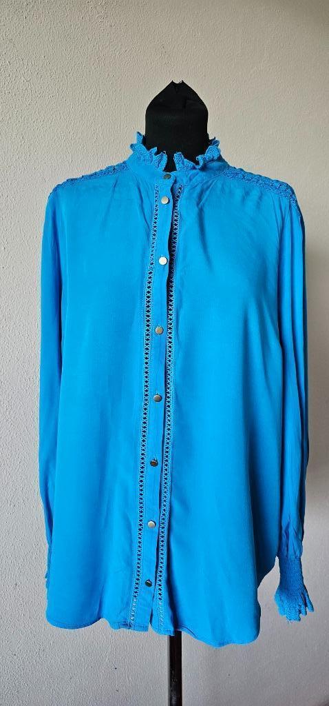 blauw blouse van Nukus maat L (29625), Kleding | Dames, Blouses en Tunieken, Blauw, Verzenden