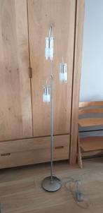 RVS vloerlamp dimbaar, 100 tot 150 cm, Zo goed als nieuw, Ophalen, Glas