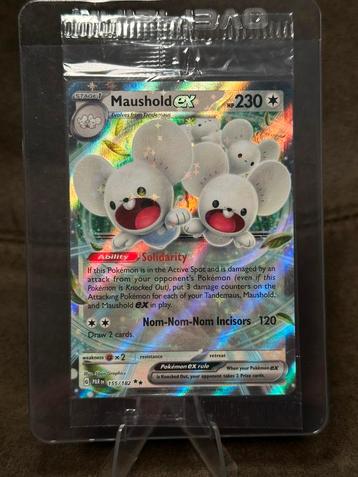 Sealed Maushold Ex [Holo] #155 155/182 (Pokemon Paradox Rift beschikbaar voor biedingen