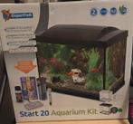 Zwarte 16L aquarium met toebehoren, Dieren en Toebehoren, Vissen | Aquaria en Toebehoren, Ophalen, Zo goed als nieuw, Leeg aquarium